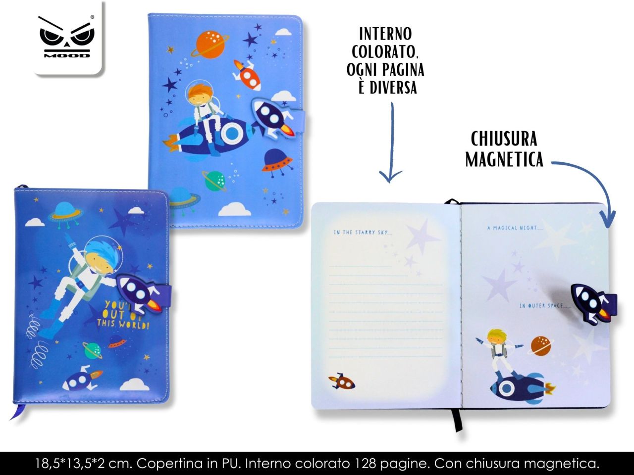 NOTEBOOK DIARIO SEGRETO ASTRONAU ST7045