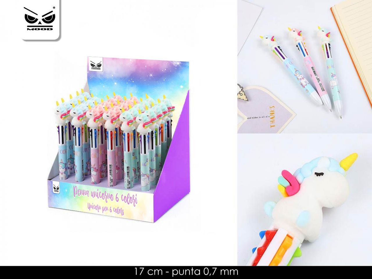 PENNA UNICORNO 6 COLORI ASSORTIT ST5847