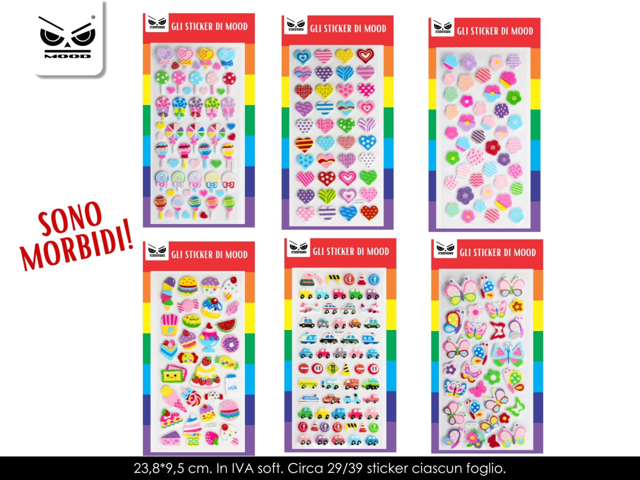 STICKERS MINI SOFT 23,8X9,5CM ST7089