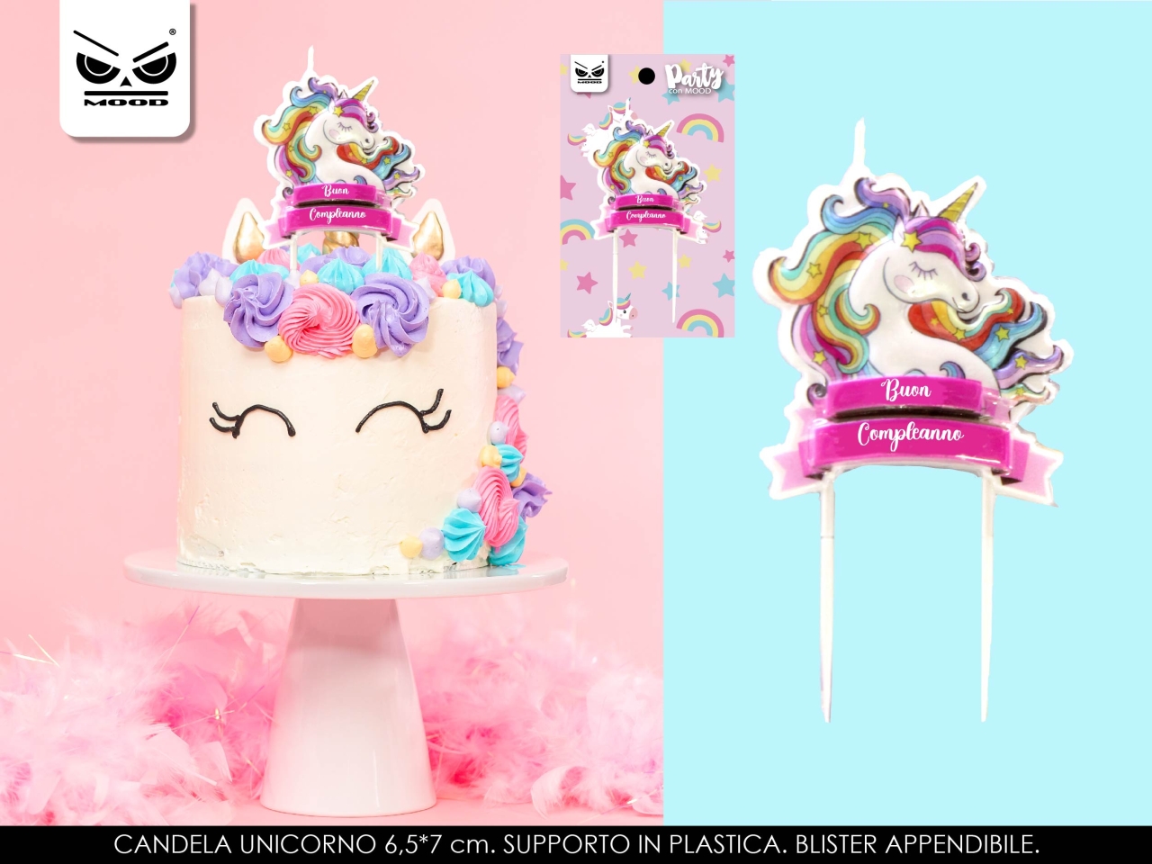 CANDELA UNICORNO BUON COMPLEANNO ST7154