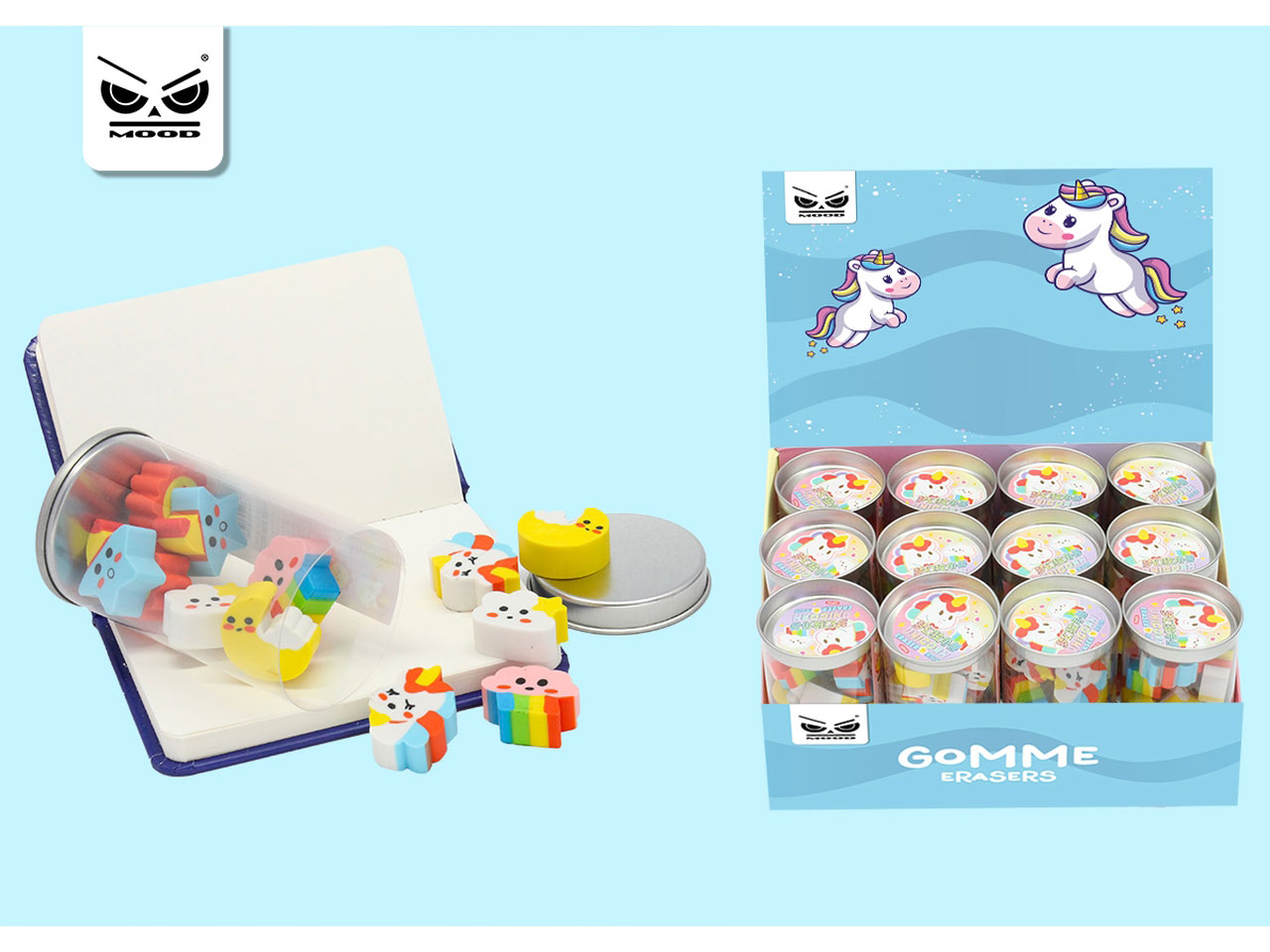 GOMMINE MINI UNICORNO 12 PZ ST7421