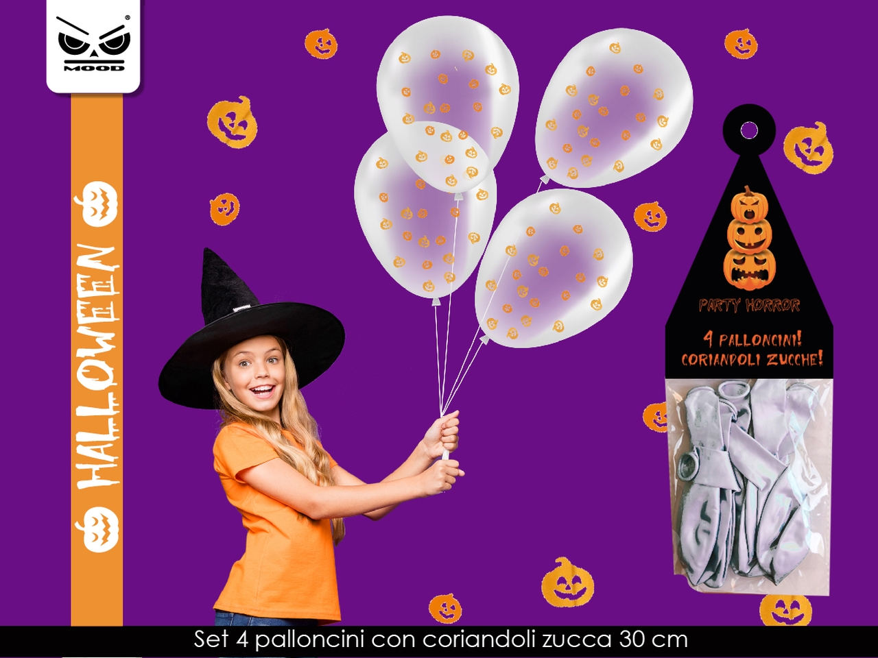 PALLONCINI C/CODIANDOLI ZUCCA 4PZ HT774