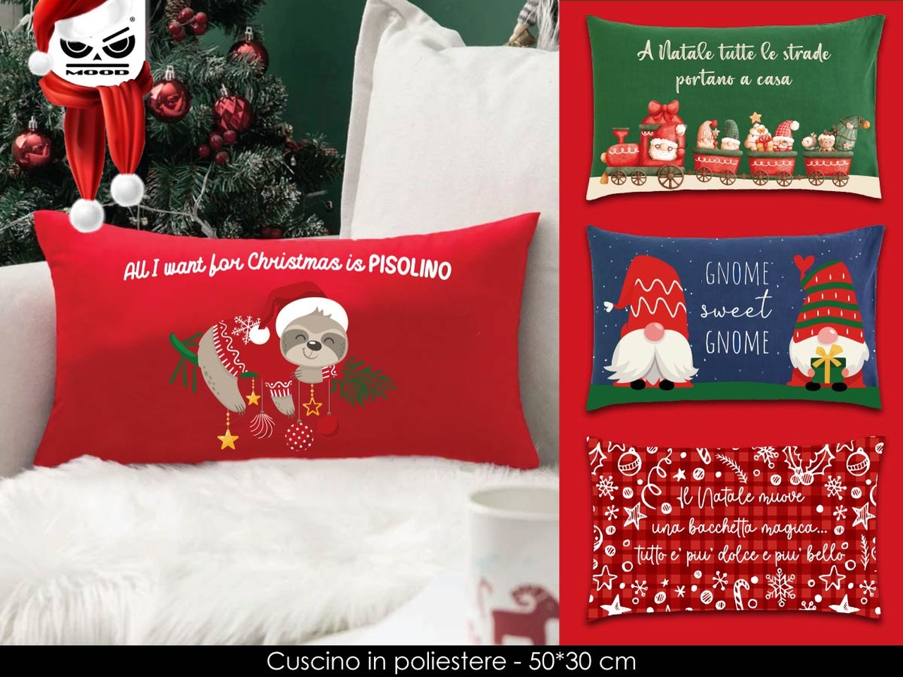 CUSCINO NAT. RETTANGOLARE XMAS XT2884