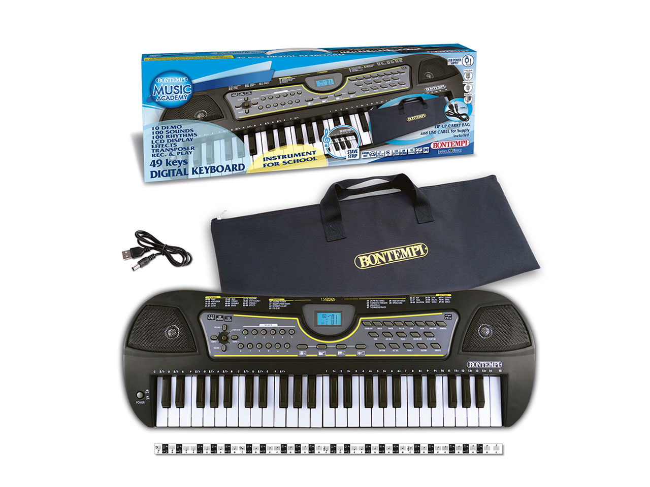 TASTIERA 49 TASTI C/ADATTATORE 15 4909