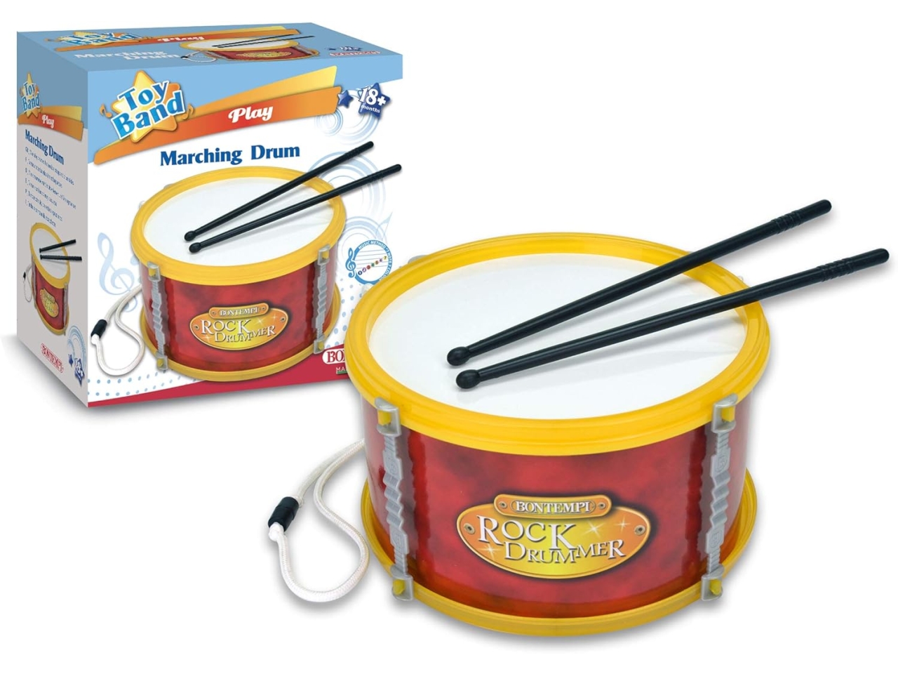 TAMBURO CON TRACOLLA COMPLETO DI BACCHETTE 50 2542