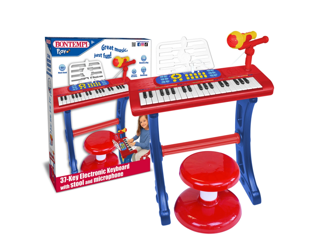 TASTIERA 37 TASTI C/GAMBE/MIC./SGAB. 13 3720