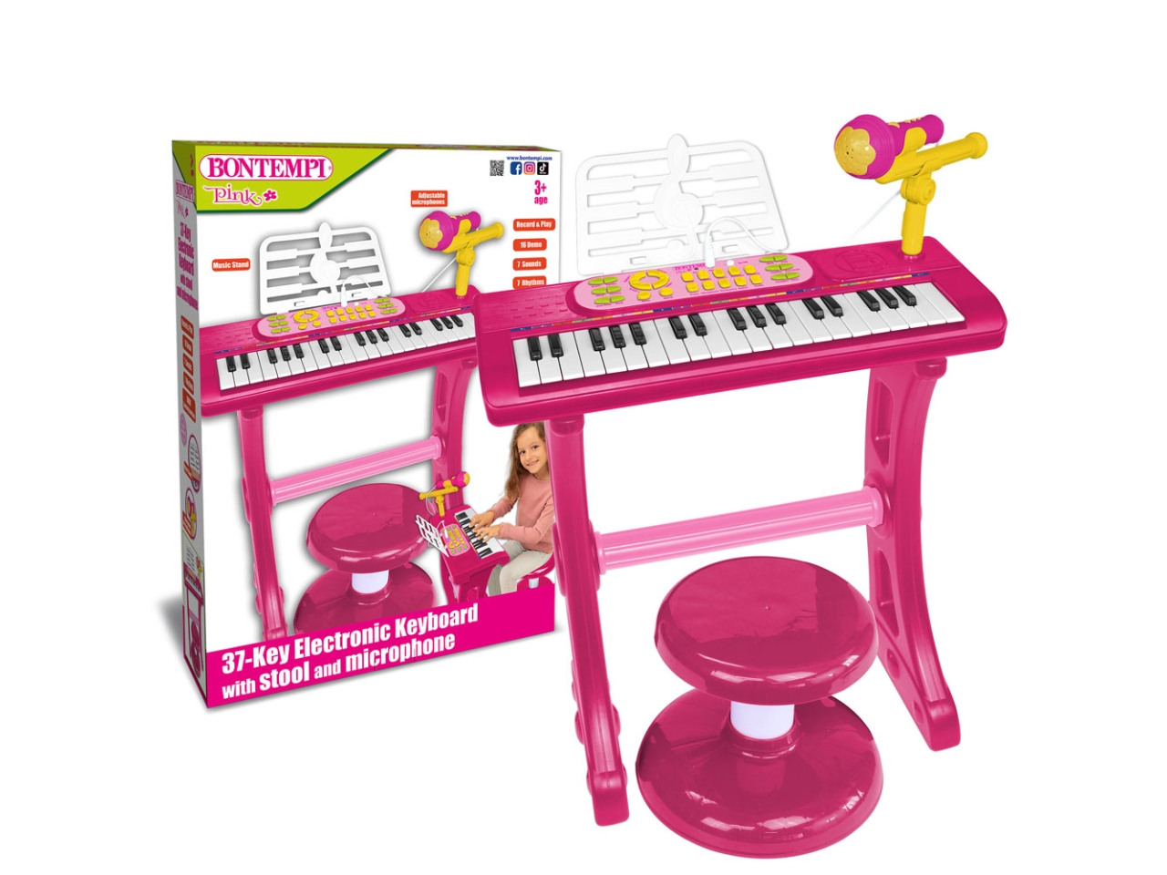 TASTIERA 37TASTI C/GAMBE MICROFONO SGABELL 13 3771