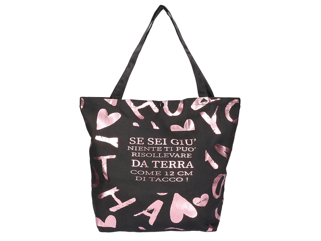 SHOPPER FRASI 38X32X15CM NERA BR0461 $ SHOPPER FRASI 38X32X15CM NERA BR0461 $