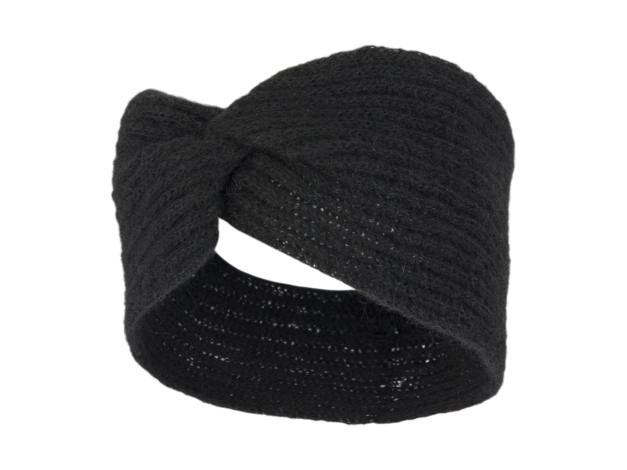 FASCIA TURBANTE MOHAIR NERO CP2597