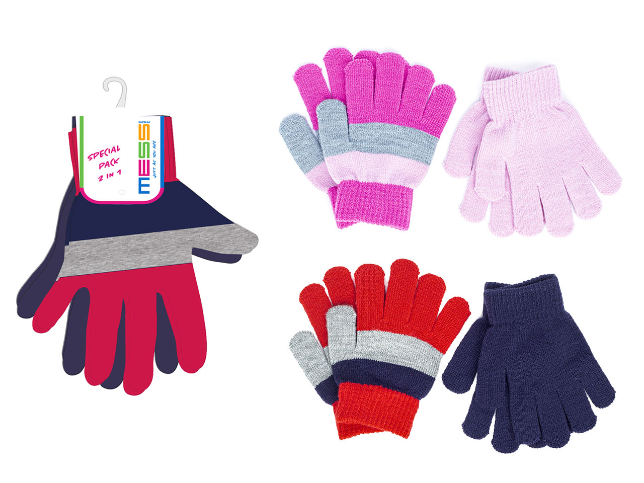 GUANTO MAGICO 2 PAIA ASSORTITI GL1362