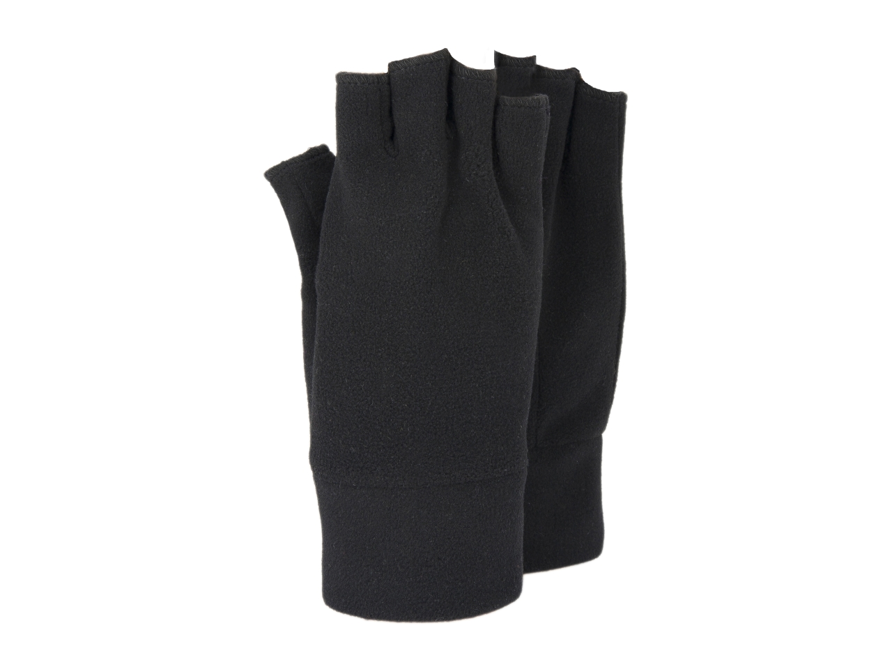 GUANTO MICROPILE MEZZE DITA NERO GL0901