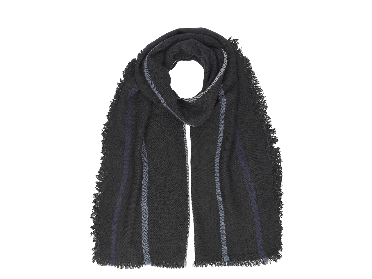 SCIARPA RIGHE 50X190CM BLU SI2821