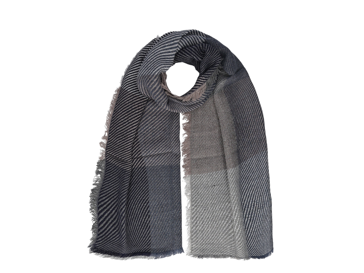 SCIARPA QUADRI 63X190CM BLU SI2823