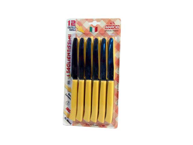 COLTELLI 12pz GIALLO 24TFB12G