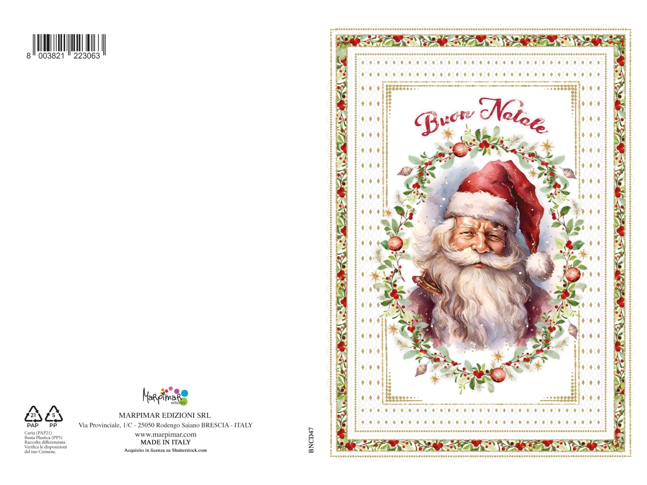 BIGLIETTO BUON NATALE BNCD47
