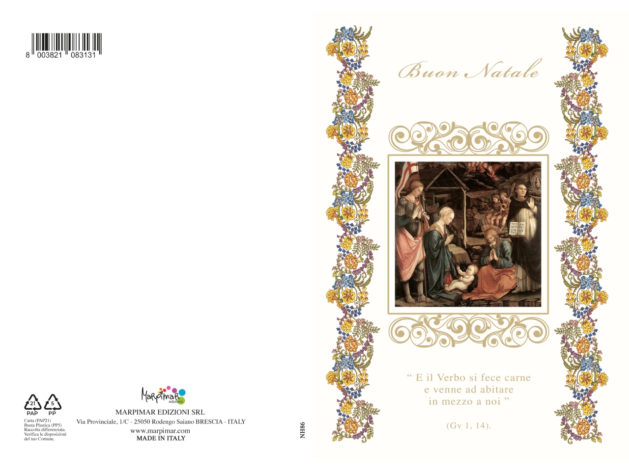 BIGLIETTO BUON NATALE NH86