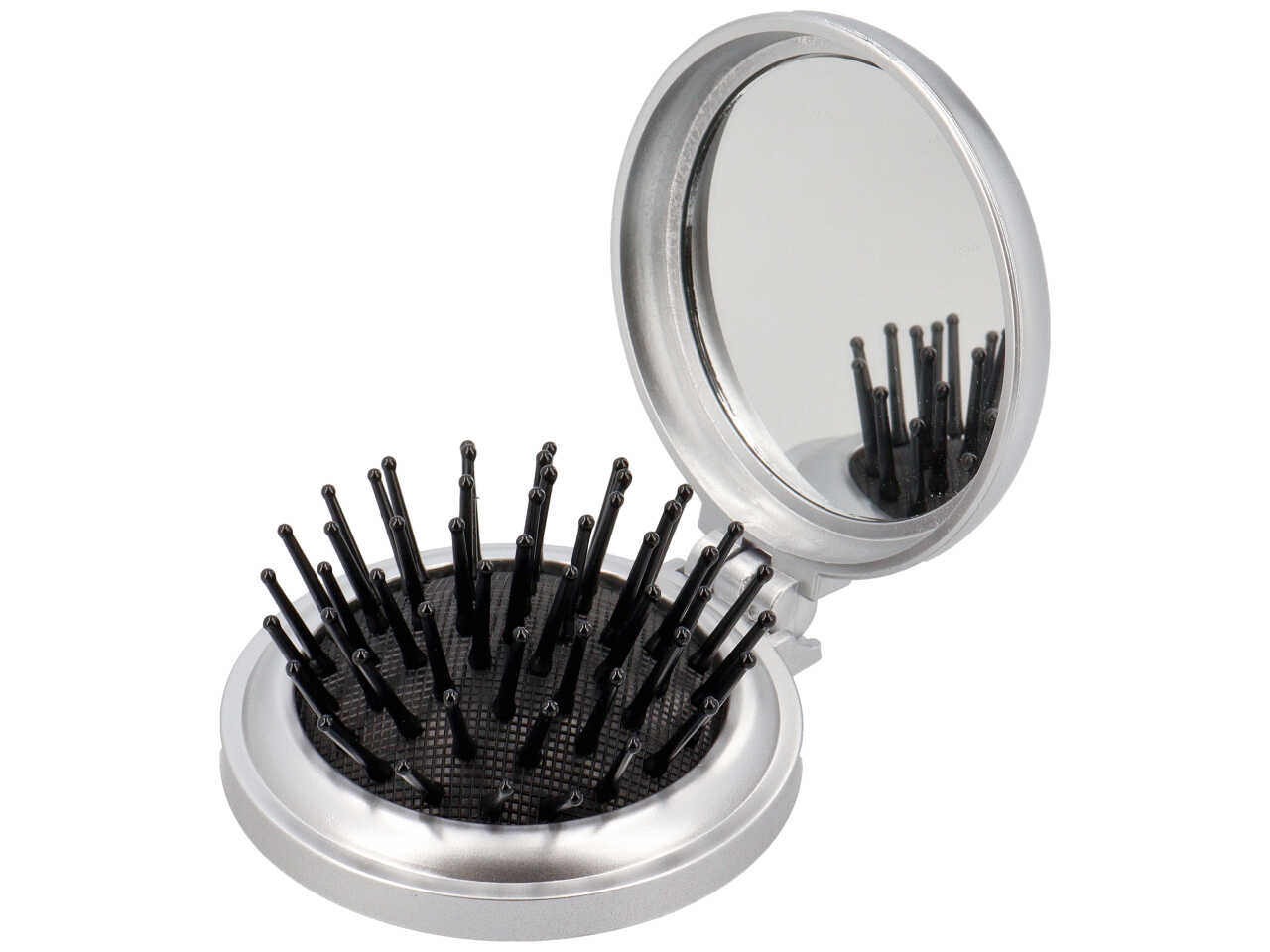 SPAZZOLA CON SPECCHIO ARGENTO SP-2525/A