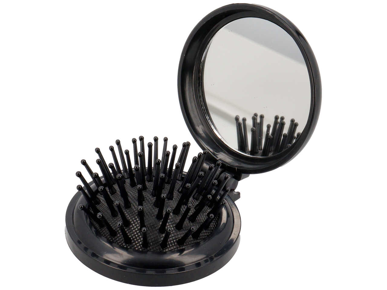 SPAZZOLA CON SPECCHIO NERO SP-2525/N