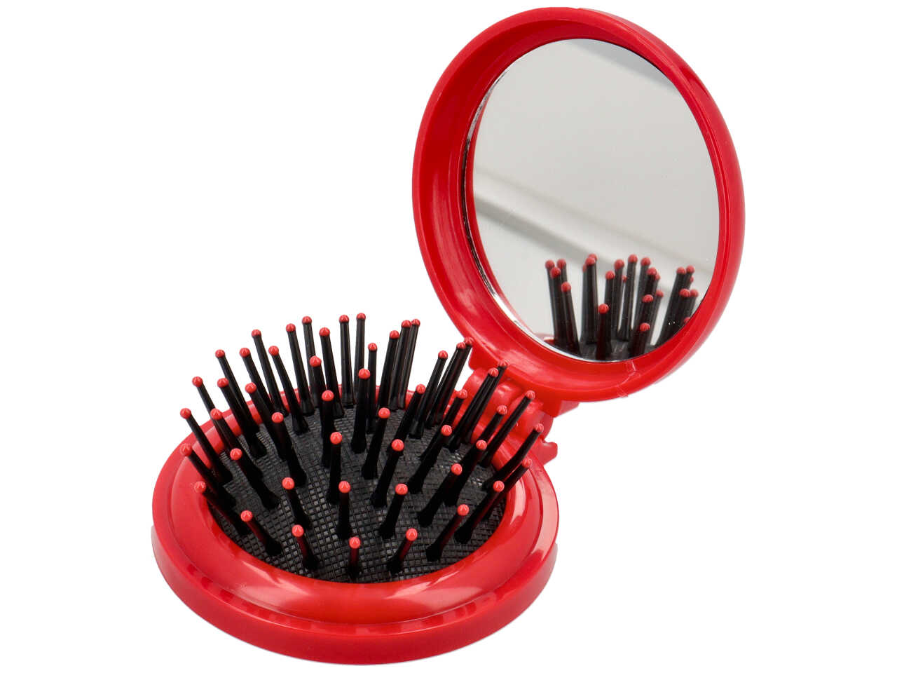 SPAZZOLA CON SPECCHIO ROSSO SP-2525/R