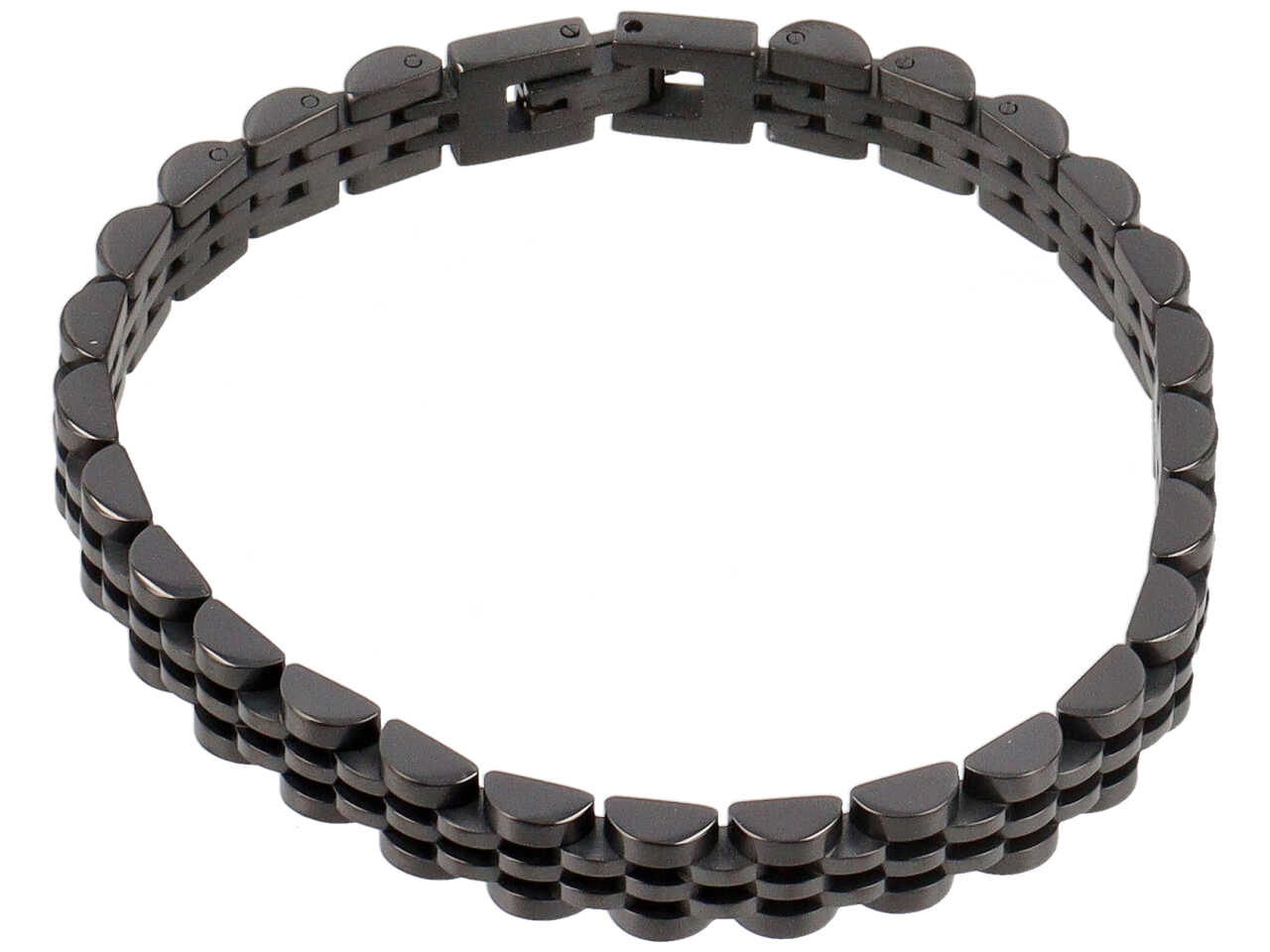 BRACCIALE A MAGLIA NERO BRA4638 BRACCIALE A MAGLIA NERO BRA4638