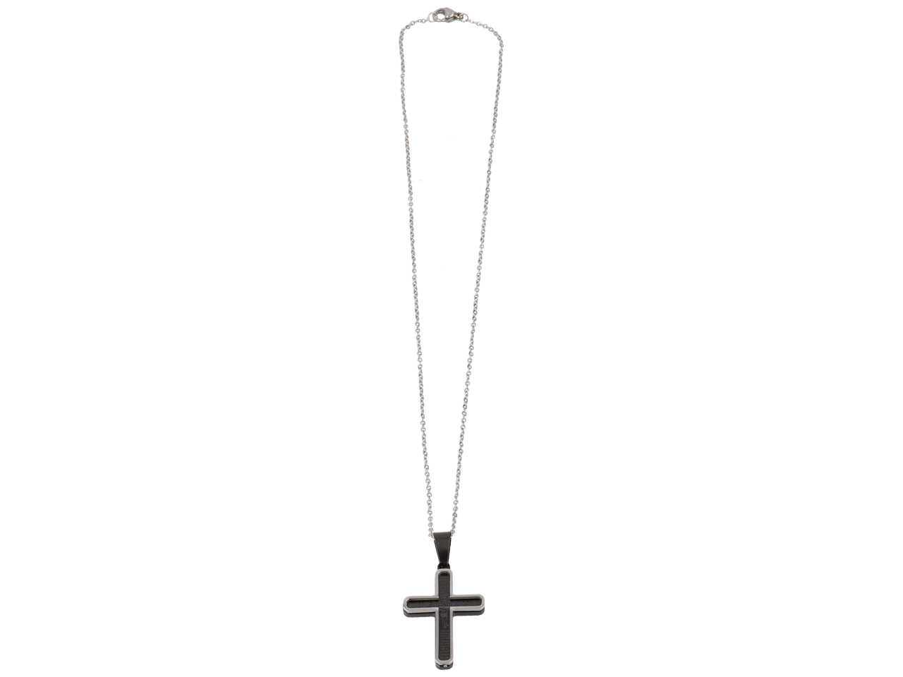 COLLANA CON CROCE NERA CLA4700