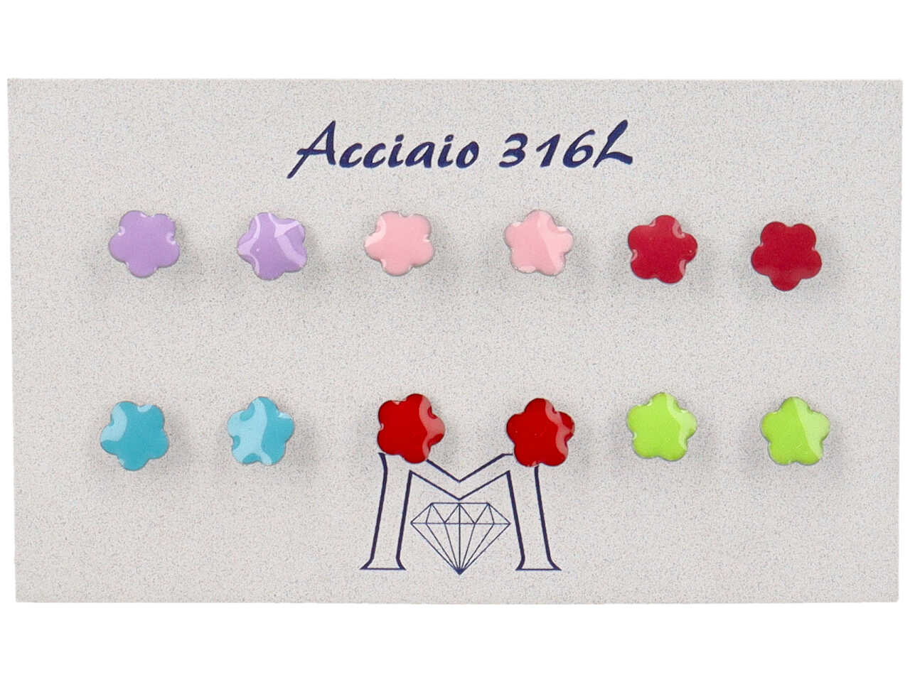 ORECCHINI FIORELLINO 6PAIA ORA4708