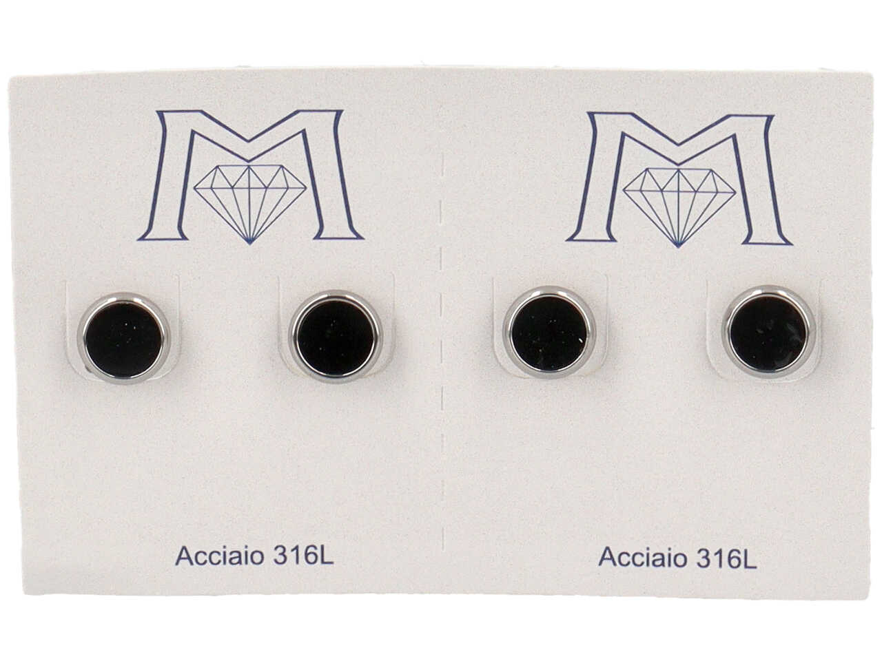 ORECCHINI TONDI NERI 2 PAIA ORA4706 ORECCHINI TONDI NERI 2 PAIA ORA4706