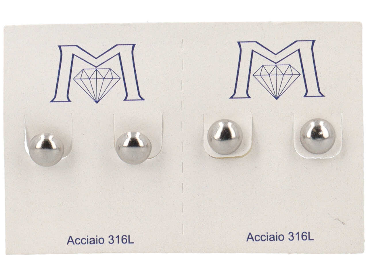 ORECCHINI SFERA PIATTA 7MM 2PZ ORA4893 ORECCHINI SFERA PIATTA 7MM 2PZ ORA4893