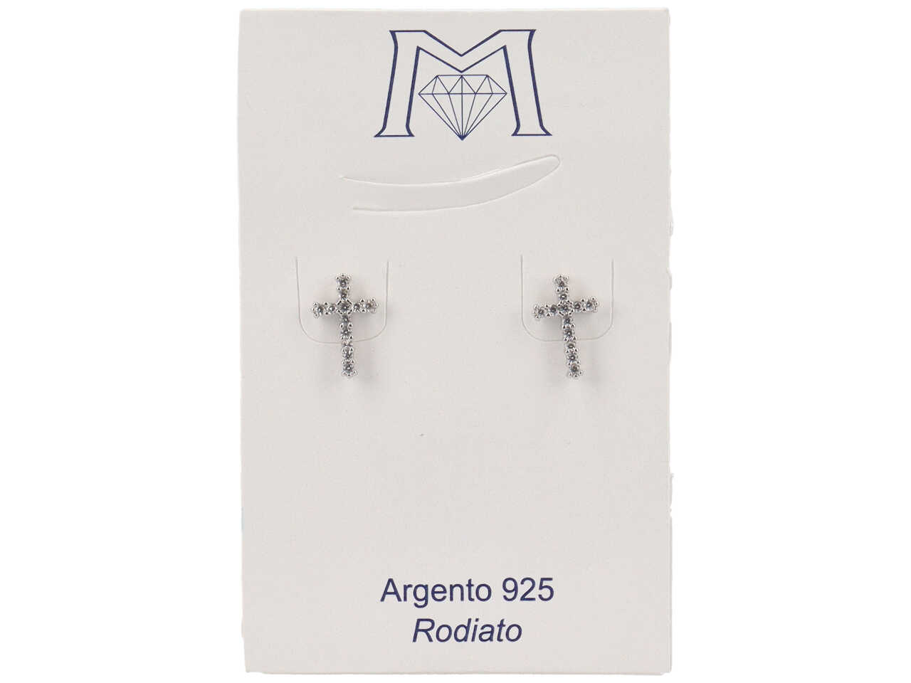 ORECCHINI CROCE ZIRCONATA OR6052