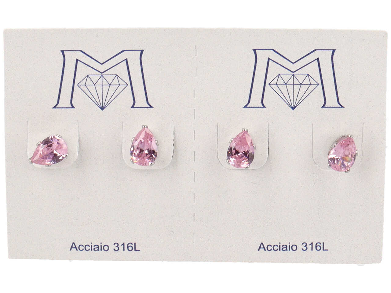 ORECCHINI GOCCIA ROSA 2PAIA ACOR6010P