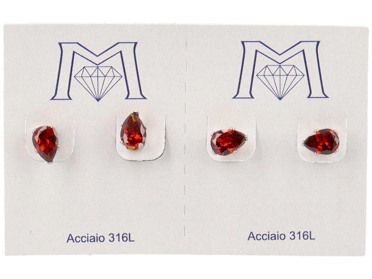 ORECCHINI GOCCIA ROSSA 2PAIA ACOR6010R