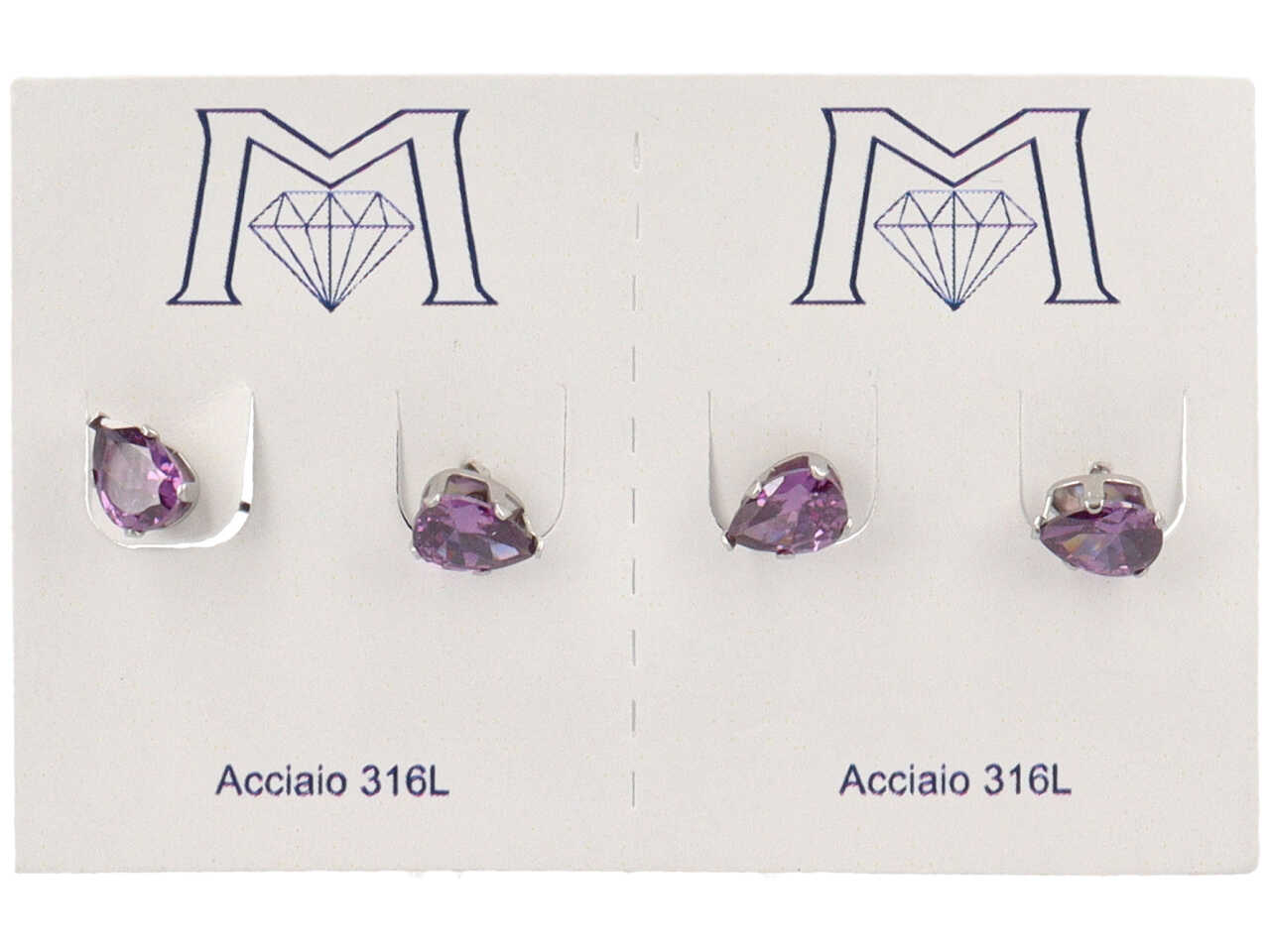 ORECCHINI GOCCIA VIOLA 2PAIA ACOR6010L