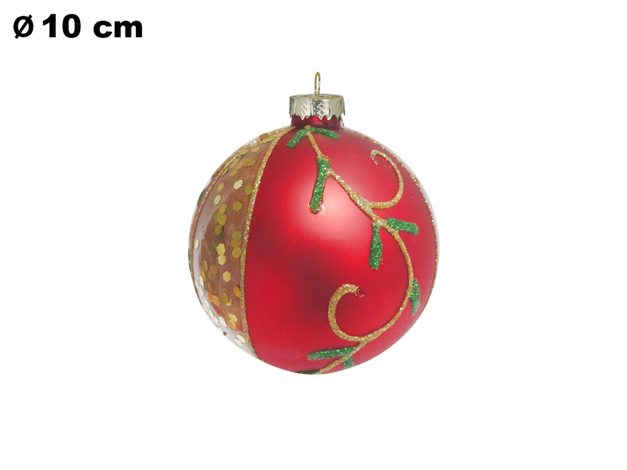PALLA 10CM ROSSA E ORO