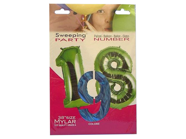 PALLONE METALLIZZATO 125CM. 9 CEL. 5086