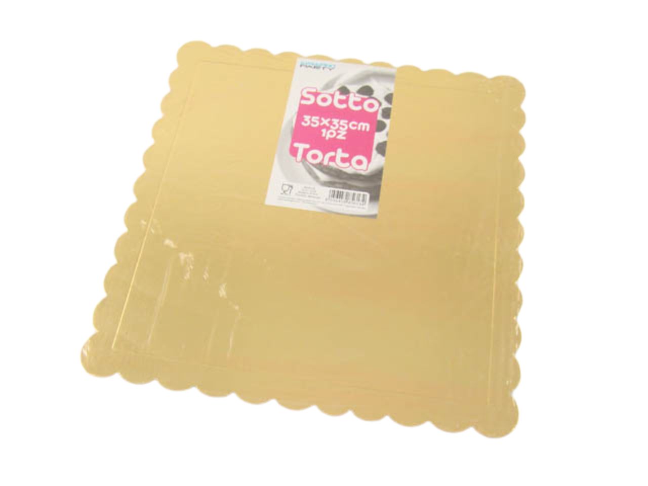 SOTTO TORTA 35x35cm ORO  6134