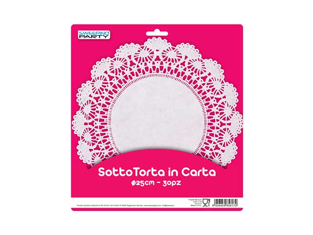 SOTTO TORTA  MERLETTO D.25cm 30pz 6172