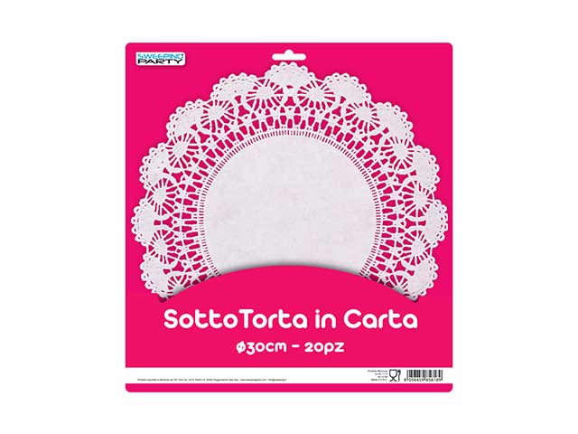 SOTTO TORTA  MERLETTO D.30cm 20pz 6189
