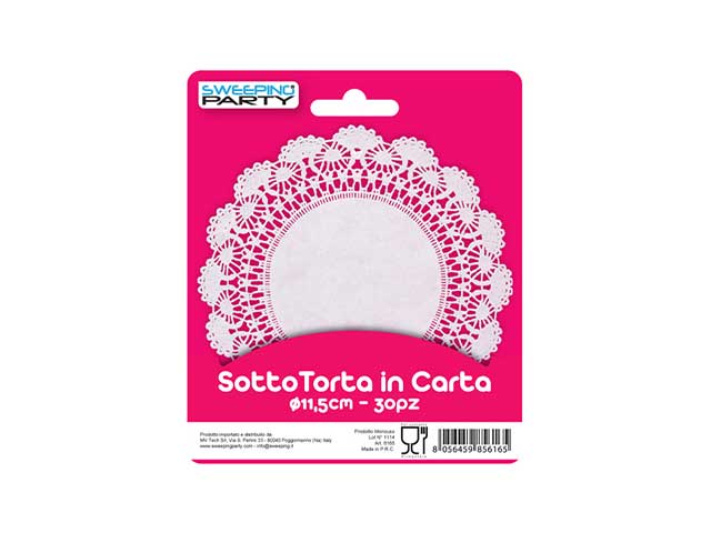 SOTTO TORTA  MERLETTO D.11.5cm 30pz6165