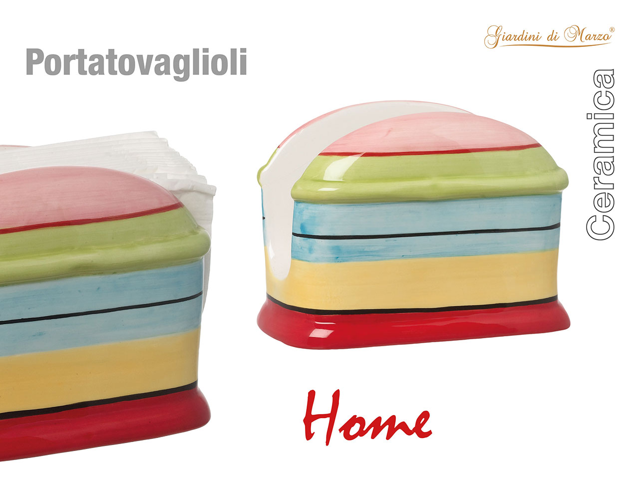 PORTA TOVAGLIOLI CON STRISCE COL 23033C