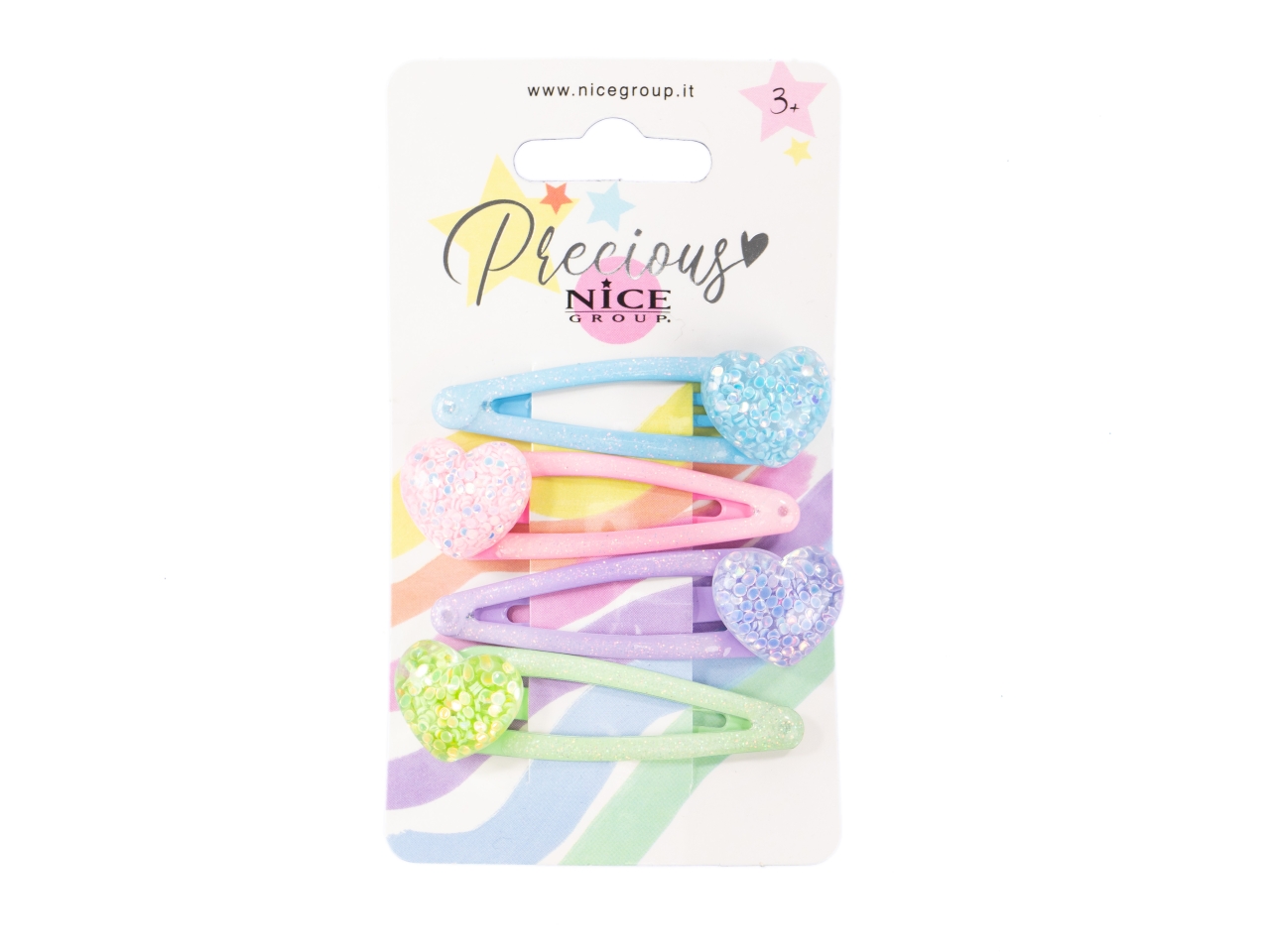 HEARTFUL HAIR CLIPS 4PZ 25180