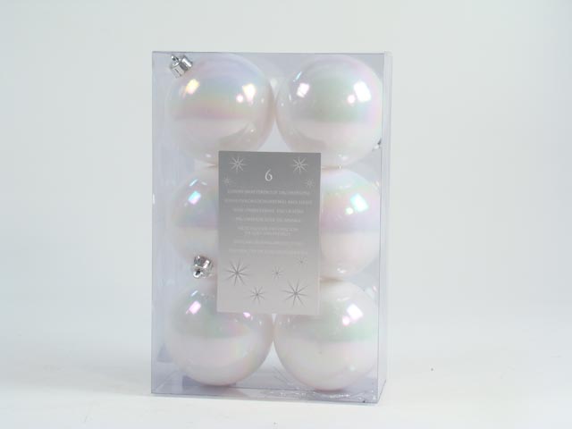 PALLA 8CM 6PZ BIANCA 022054