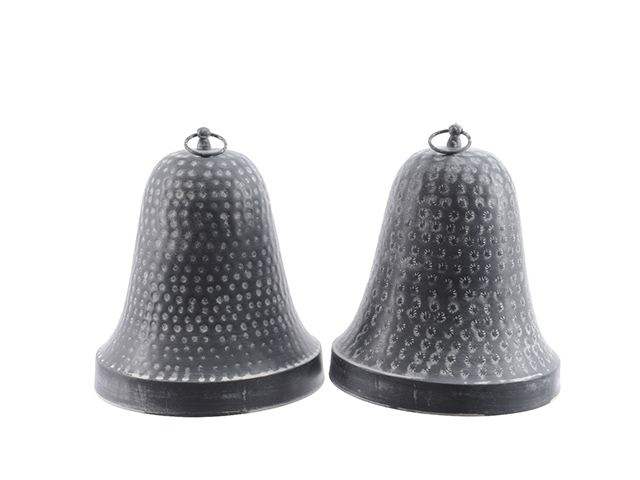 APP.CAMPANA METALLO GRIGIA D.13.5x14cm 394669