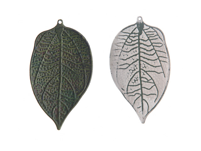 APP.FOGLIA IN METALLO 6pz 7cm 388305