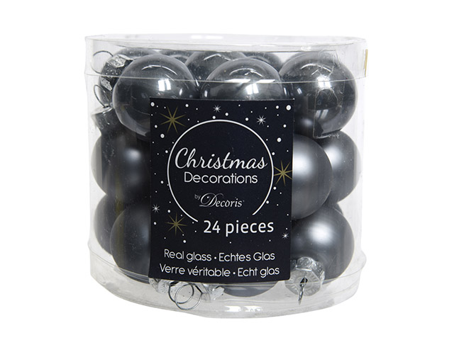 SFERA VETRO 25mm 24pz GRIGIA 010219