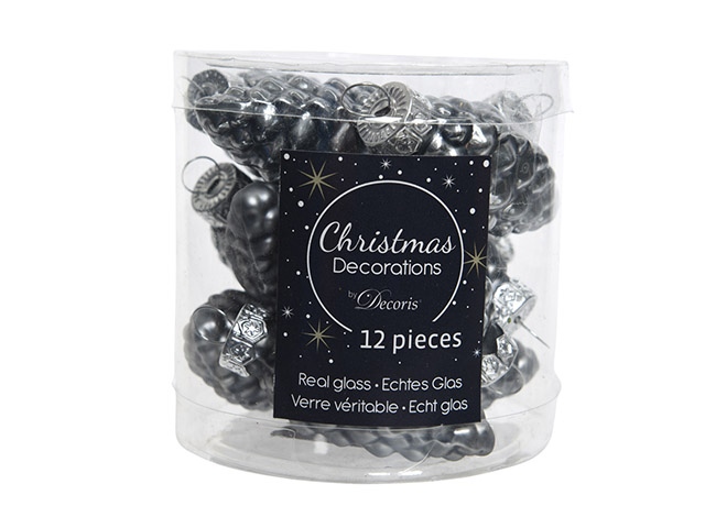 APP.VETRO PIGNA 2.5x6cm 12pz GRIGIA 012371