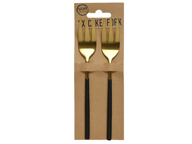 FORCHETTA 0.5×1.4x15cm ORO/NERO2pz607662