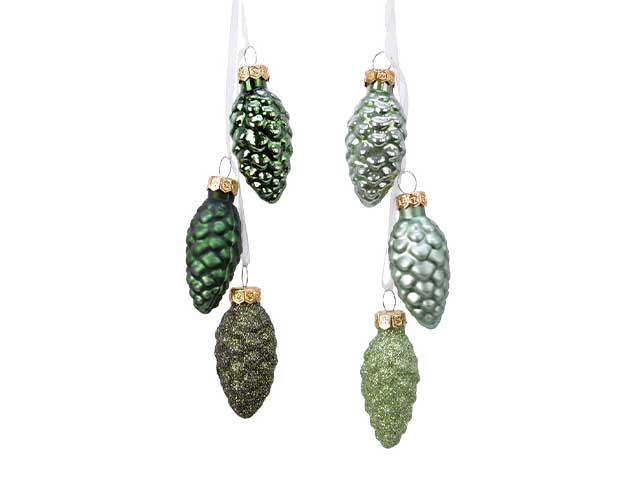 APP.VETRO PIGNA 2,5xH6cm VERDE ASS.121191