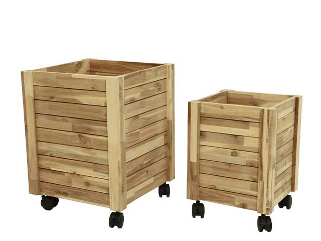 VASO ACACIA 2pz NATURALE 801651 VASO ACACIA 2pz NATURALE 801651