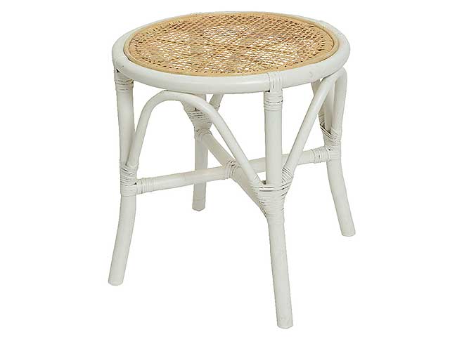 SGABELLO IN RATTAN BIANCO 827343 SGABELLO IN RATTAN BIANCO 827343