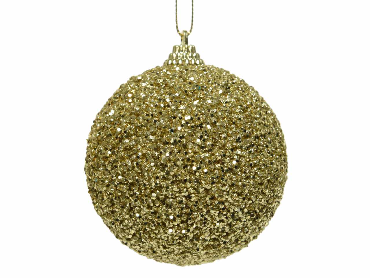 SFERA CON GLITTER D.8CM ORO 457668